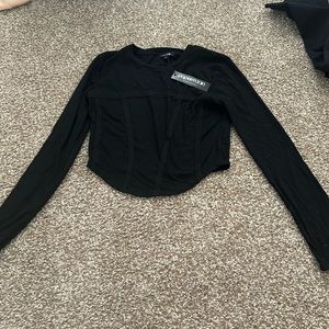 Papermoon Black top with corset lines